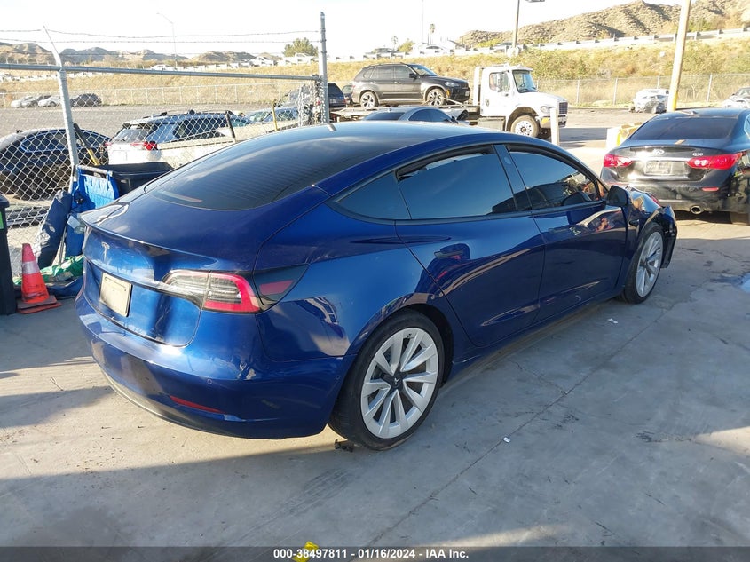 VIN 5YJ3E1EA5NF200211 2022 TESLA MODEL 3 REAR-WHEEL DRIVE