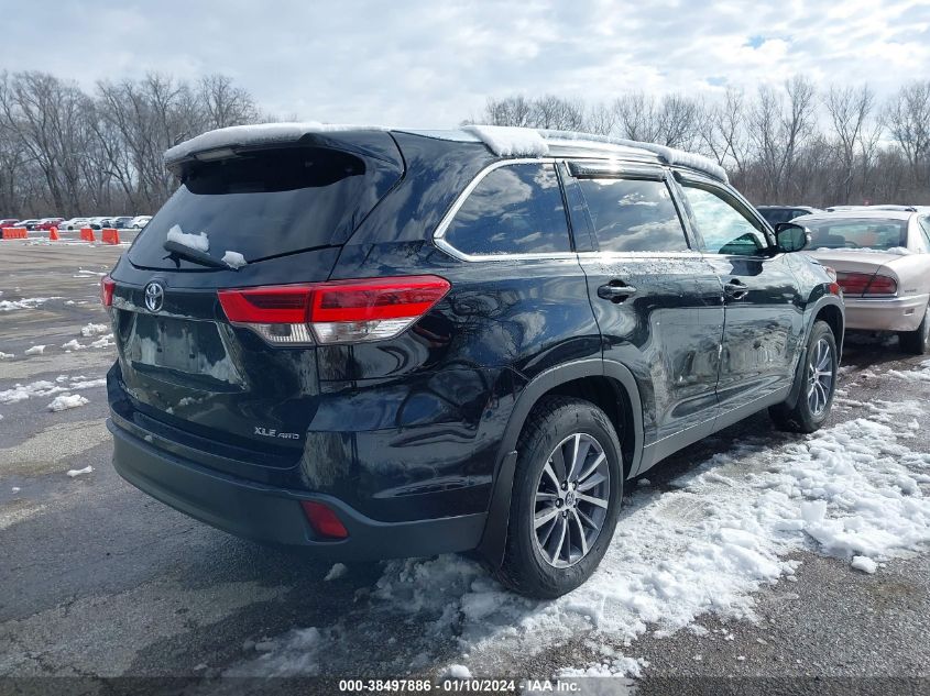 2019 TOYOTA HIGHLANDER XLE - 5TDJZRFH0KS595928