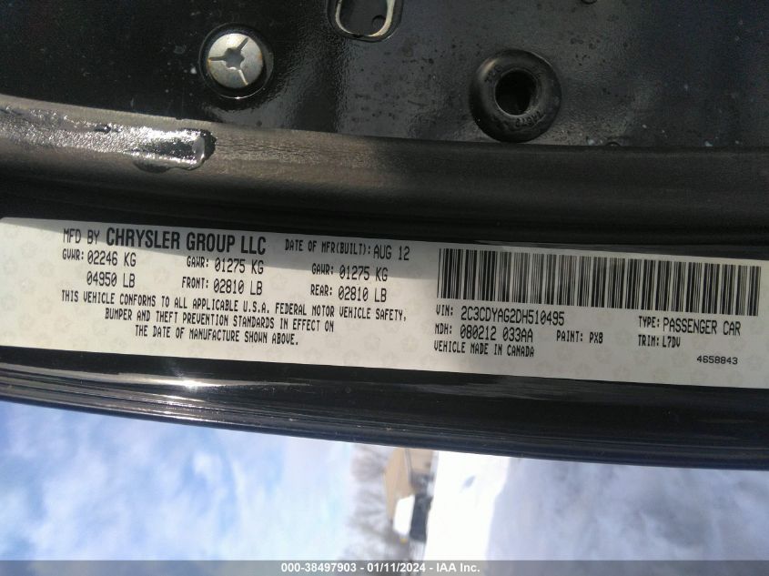 2013 DODGE CHALLENGER SXT - 2C3CDYAG2DH510495