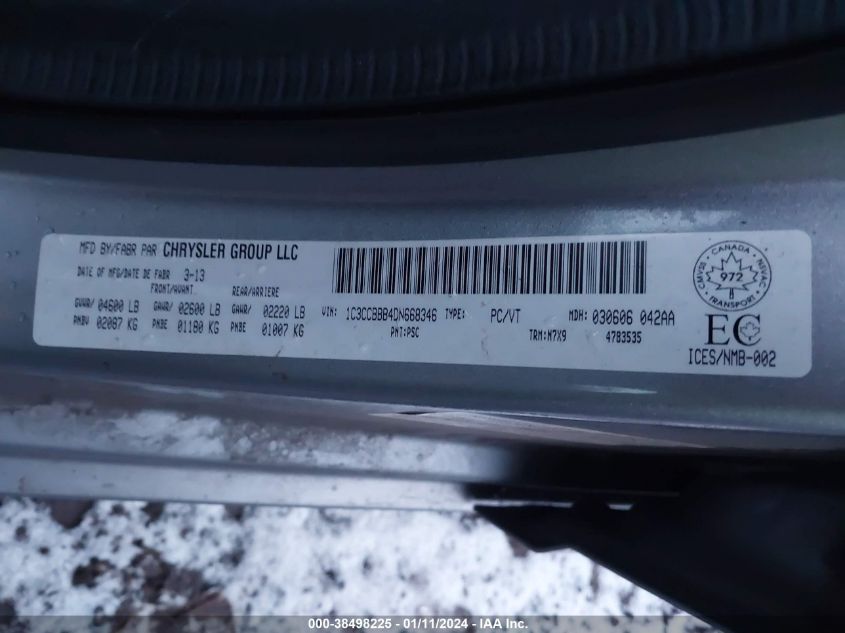 2013 CHRYSLER 200 TOURING - 1C3CCBBB4DN668346