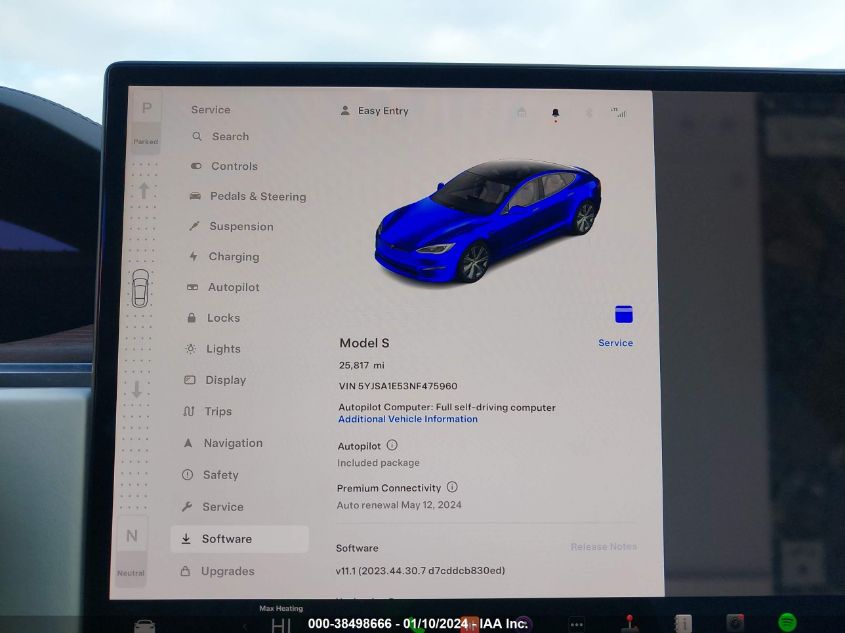 2022 TESLA MODEL S - 5YJSA1E53NF475960