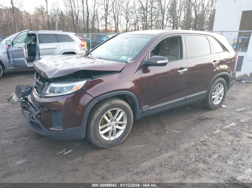 2015 KIA SORENTO LX - 5XYKTCA66FG606054