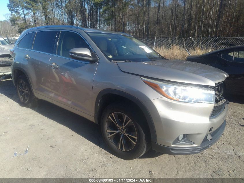 2016 TOYOTA HIGHLANDER XLE - 5TDKKRFH9GS130094