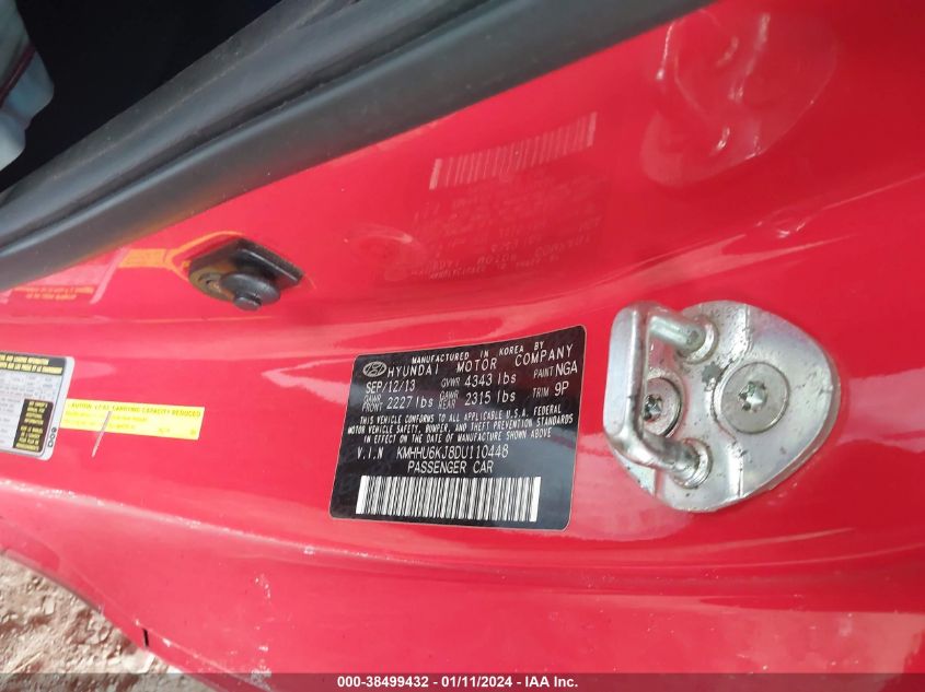 2013 HYUNDAI GENESIS 3.8L - KMHHU6KJ8DU110448