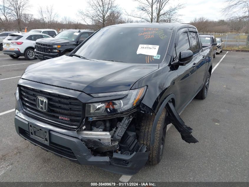 2021 HONDA RIDGELINE SPORT - 5FPYK3F17MB027385