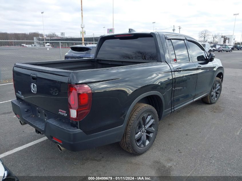 2021 HONDA RIDGELINE SPORT - 5FPYK3F17MB027385