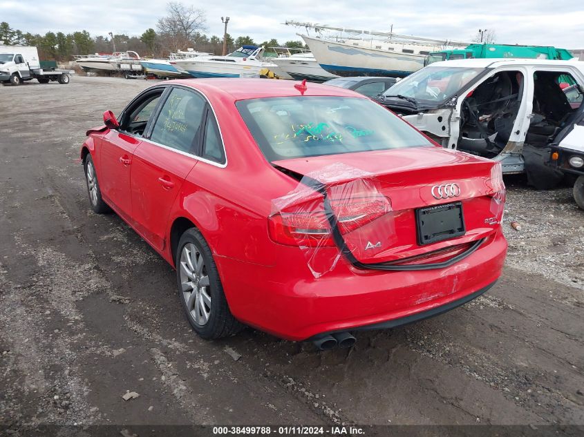 2013 AUDI A4 2.0T PREMIUM - WAUDFAFLXDN024173