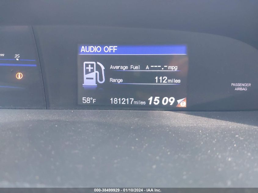 2015 HONDA CIVIC EXL - 19XFB2F92FE222187