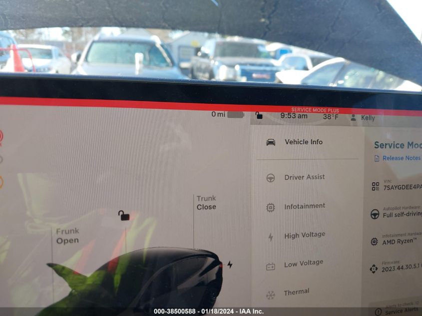 2023 TESLA MODEL Y AWD/LONG RANGE DUAL MOTOR ALL-WHEEL DRIVE - 7SAYGDEE4PA084524