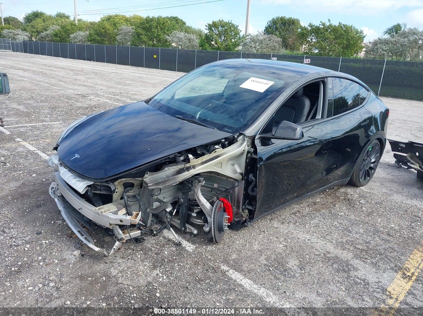 VIN 7SAYGDEF9NF463785 2022 TESLA MODEL Y PERFORMANCE DUAL MOTOR ALL-WHEEL DRIVE