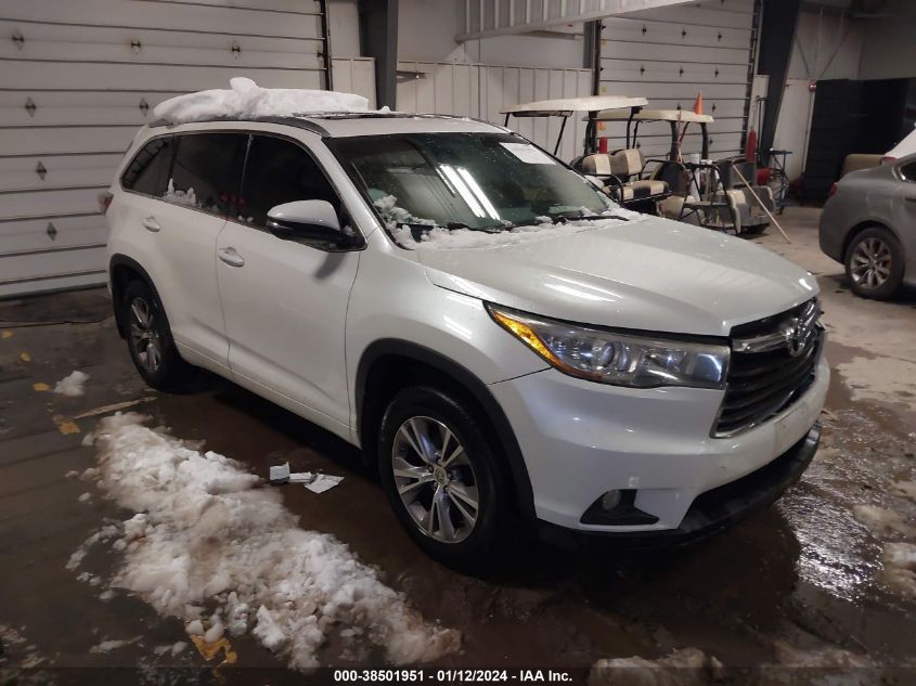 2015 TOYOTA HIGHLANDER XLE - 5TDJKRFH4FS104853