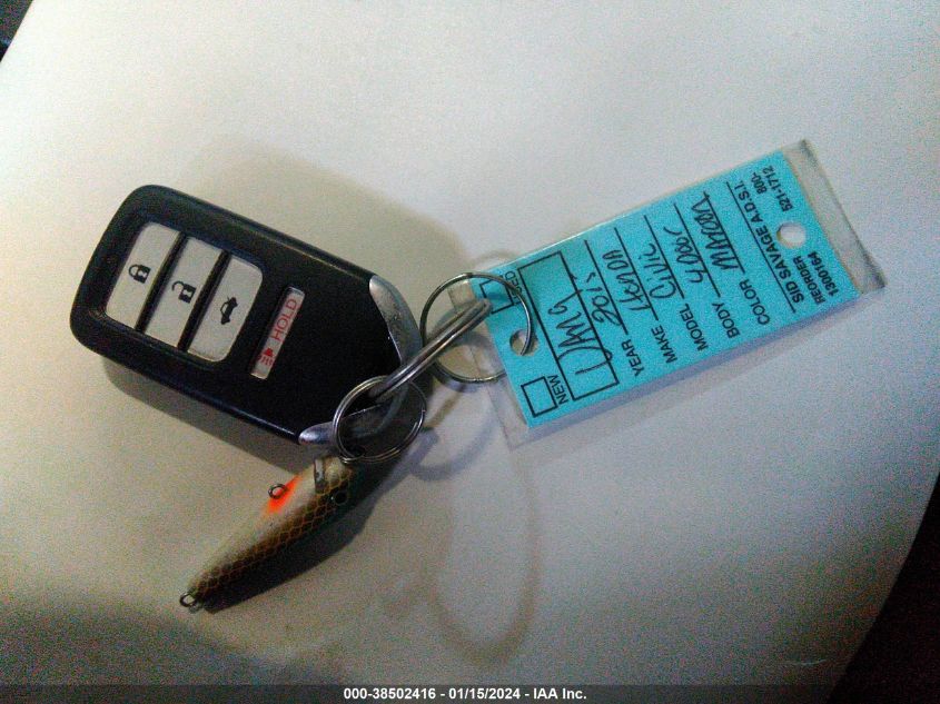 2015 HONDA CIVIC EXL - 19XFB2F98FE105469