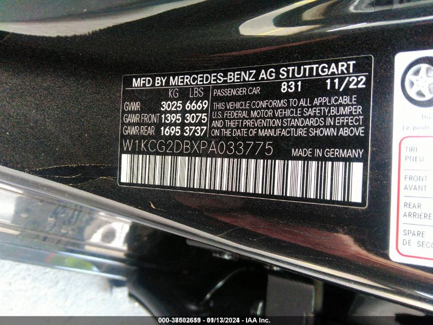 2023 MERCEDES-BENZ EQS 450 - W1KCG2DBXPA033775