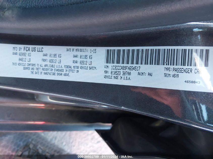 2015 CHRYSLER 200 LIMITED - 1C3CCCAB9FN654517