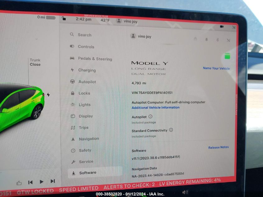 2023 TESLA MODEL Y - 7SAYGDEE9PA140151