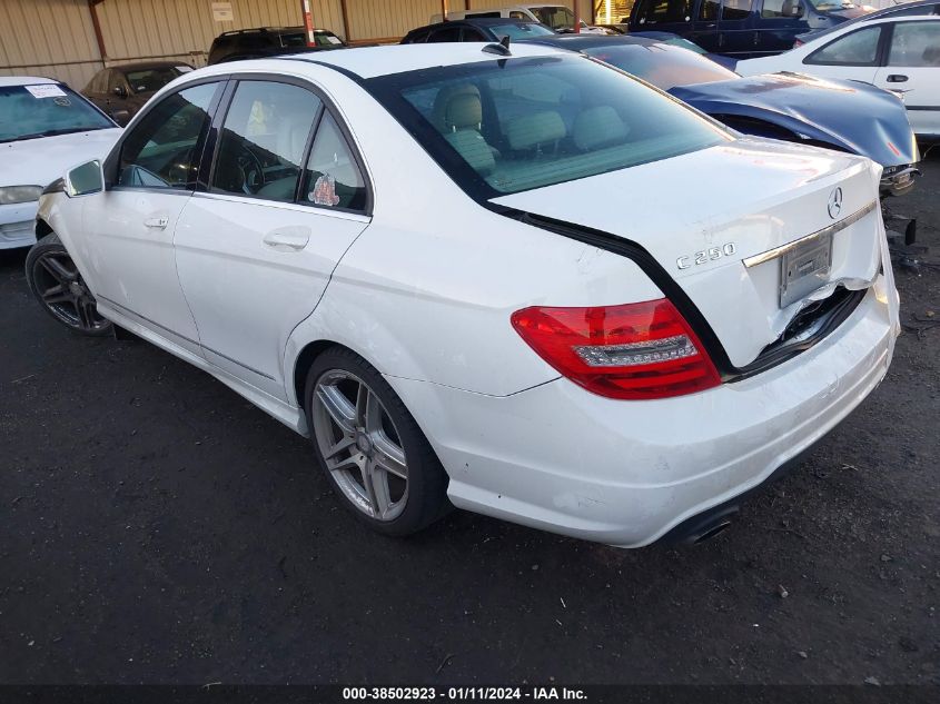 2013 MERCEDES-BENZ C 250 250 - WDDGF4HBXDR244546