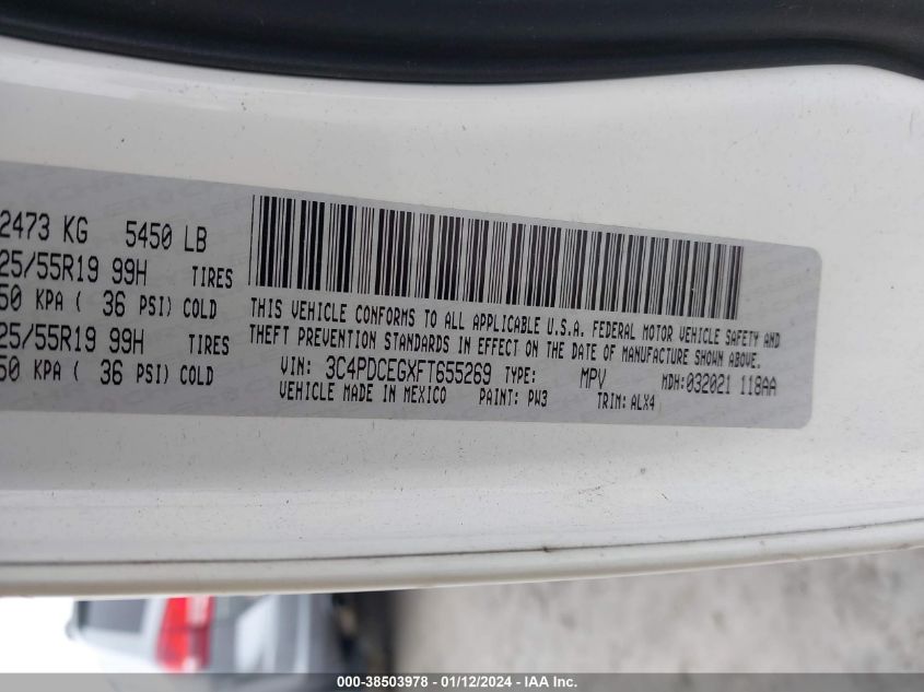 2015 DODGE JOURNEY R/T - 3C4PDCEGXFT655269