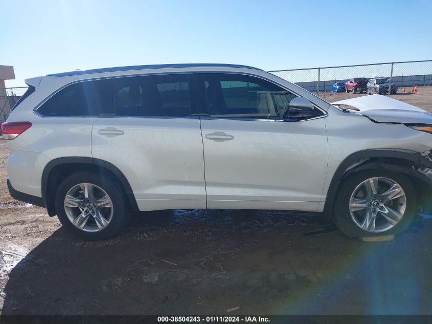 2019 TOYOTA HIGHLANDER LIMITED - 5TDYZRFHXKS320582