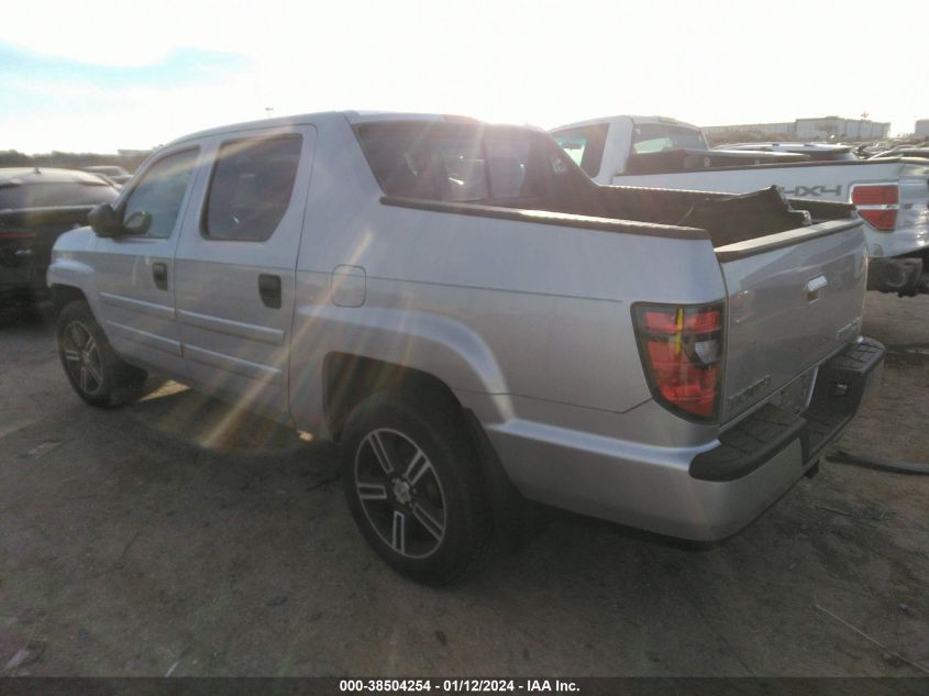 2013 HONDA RIDGELINE SPORT - 5FPYK1F79DB002030
