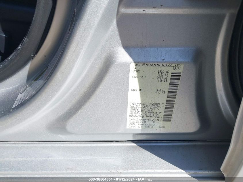 2013 NISSAN ALTIMA 2.5 S - 1N4AL3AP4DN467607