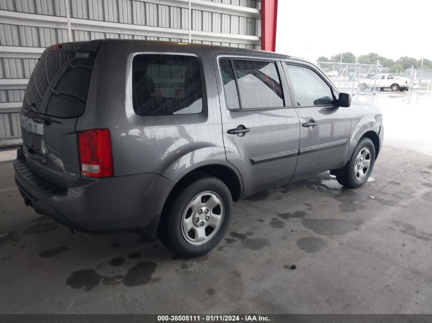 2014 HONDA PILOT LX - 5FNYF3H23EB012855