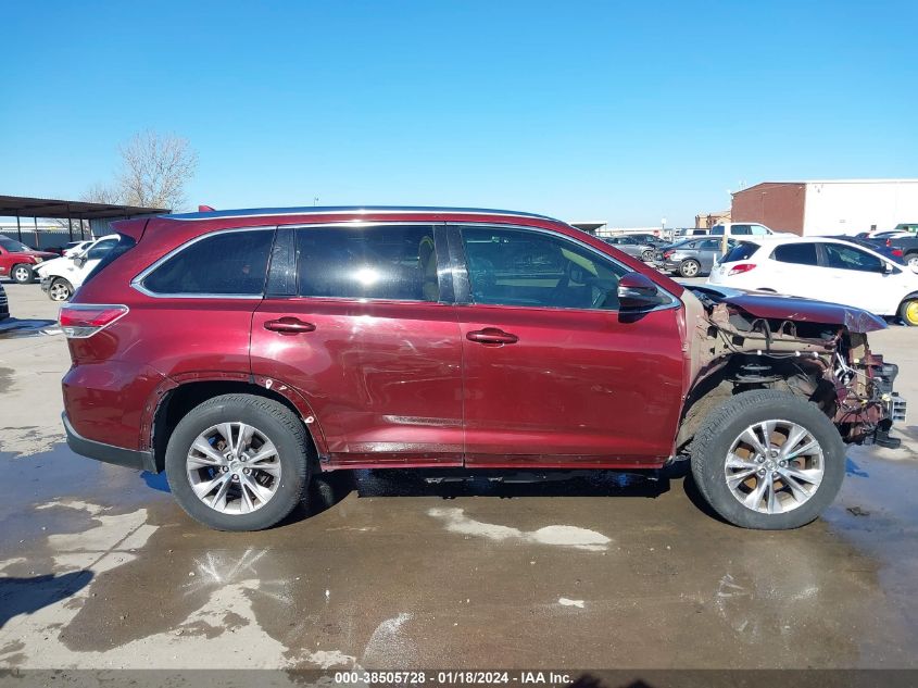 2015 TOYOTA HIGHLANDER XLE V6 - 5TDJKRFH1FS092192