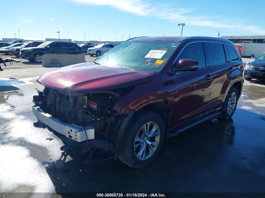 2015 TOYOTA HIGHLANDER XLE V6 - 5TDJKRFH1FS092192