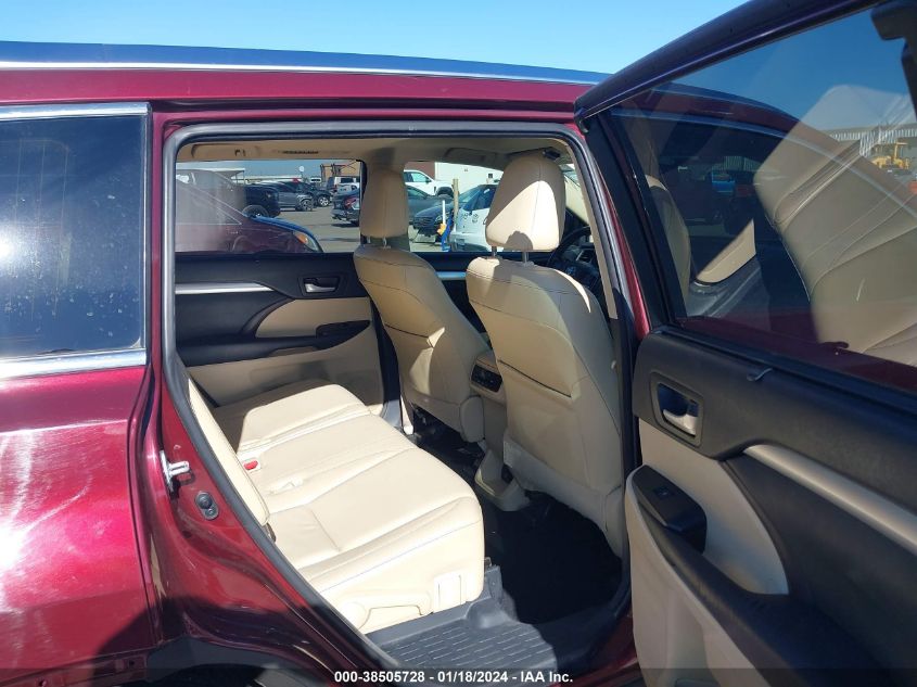 2015 TOYOTA HIGHLANDER XLE V6 - 5TDJKRFH1FS092192