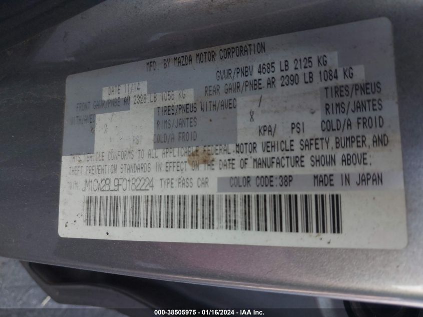 2015 MAZDA MAZDA5 SPORT - JM1CW2BL9F0182224