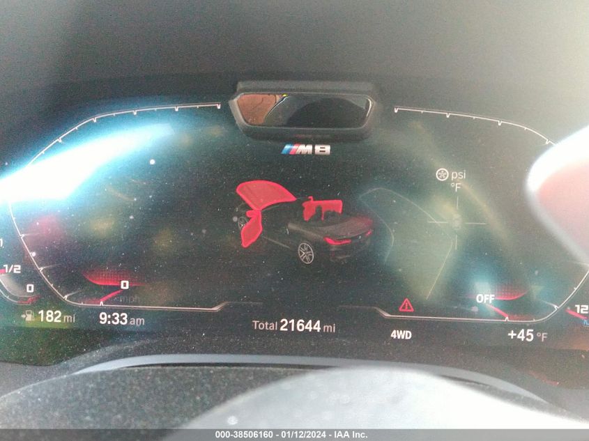 2022 BMW M8 COMPETITION - WBSDZ0C07NCH03261