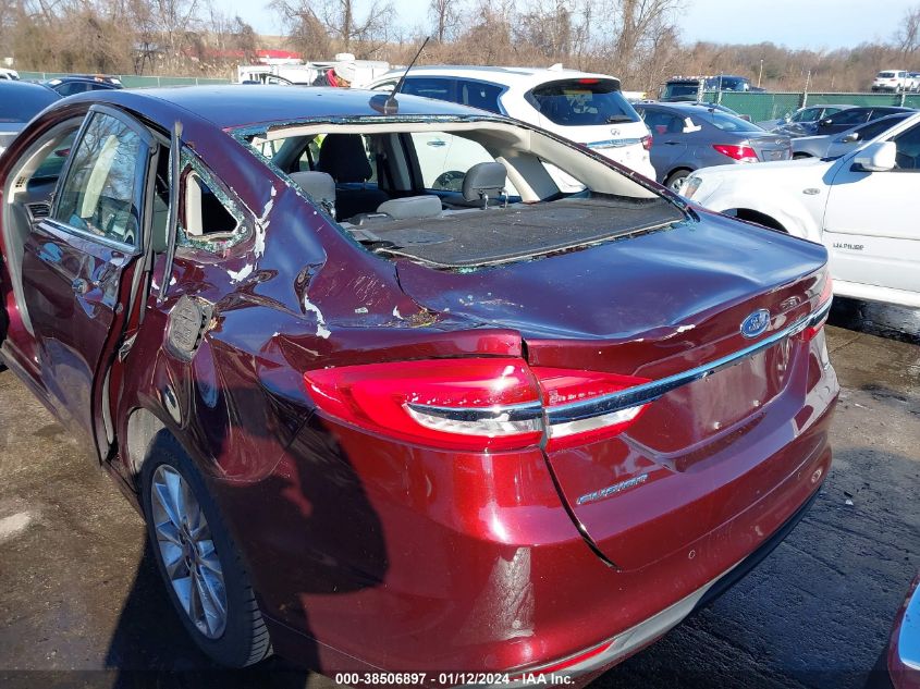 2017 FORD FUSION SE - 3FA6P0H72HR415331