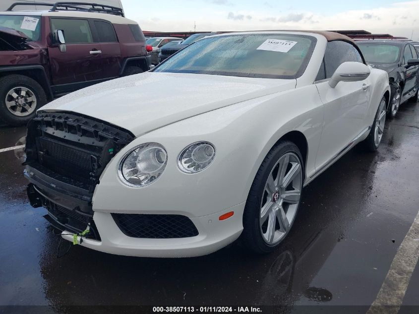 2014 BENTLEY CONTINENTAL GTC V8 - SCBGT3ZA7EC087519