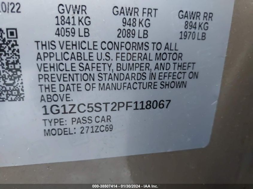 2023 CHEVROLET MALIBU LS - 1G1ZC5ST2PF118067