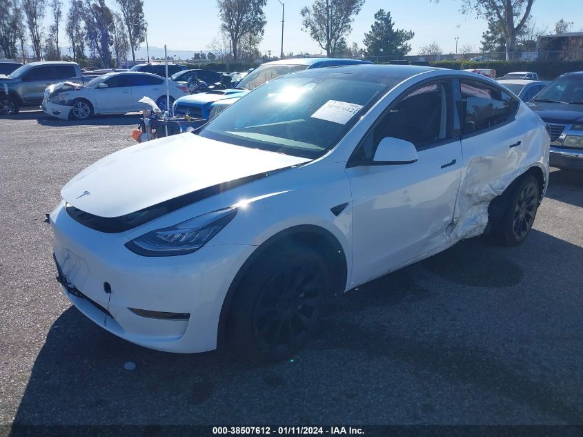 2022 TESLA MODEL Y LONG RANGE DUAL MOTOR ALL-WHEEL DRIVE - 7SAYGDEE0NA020719