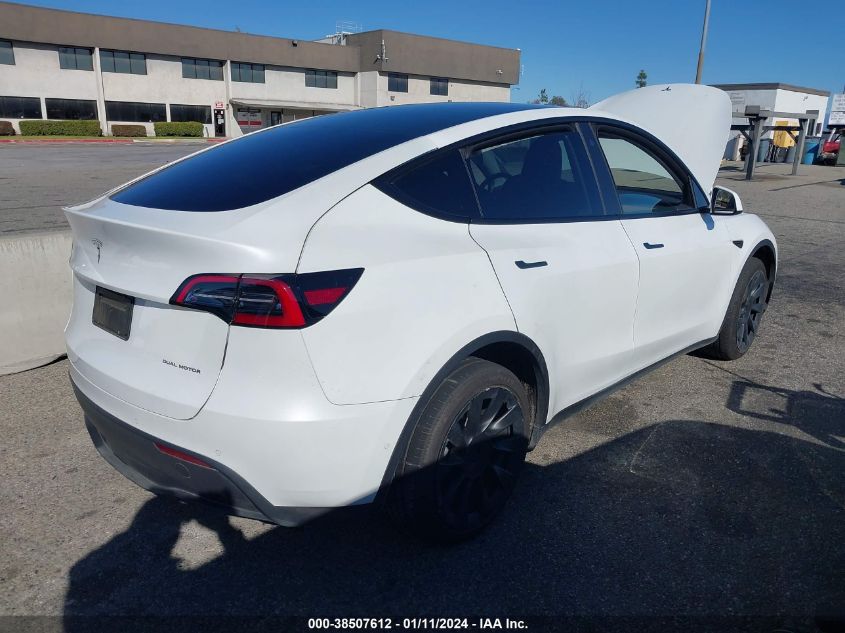 2022 TESLA MODEL Y LONG RANGE DUAL MOTOR ALL-WHEEL DRIVE - 7SAYGDEE0NA020719