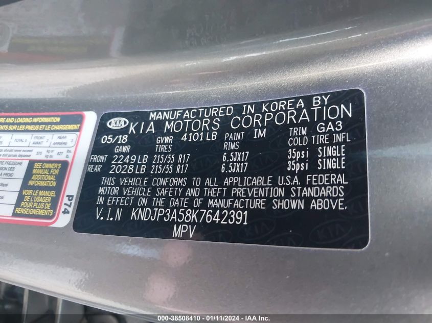2019 KIA SOUL + - KNDJP3A58K7642391
