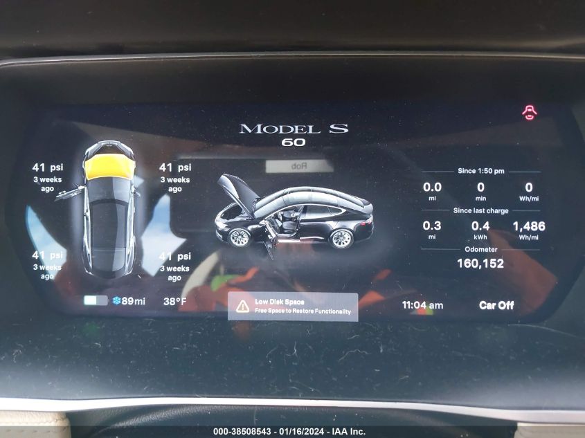 2014 TESLA MODEL S - 5YJSA1S10EFP61699