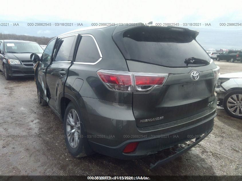 2014 TOYOTA HIGHLANDER XLE V6 - 5TDJKRFH2ES040326