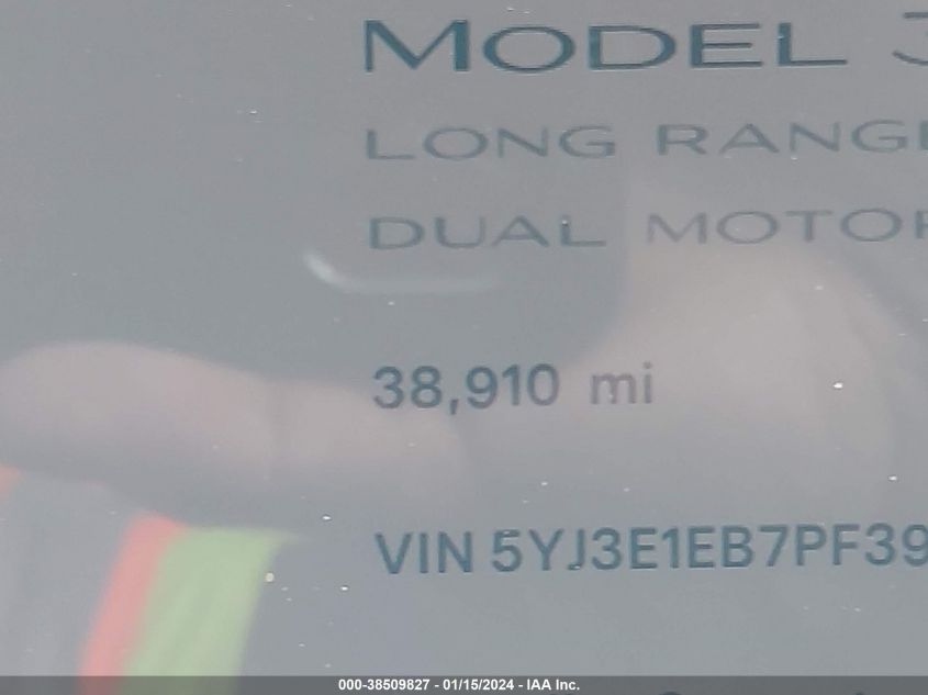 2023 TESLA MODEL 3 - 5YJ3E1EB7PF393358