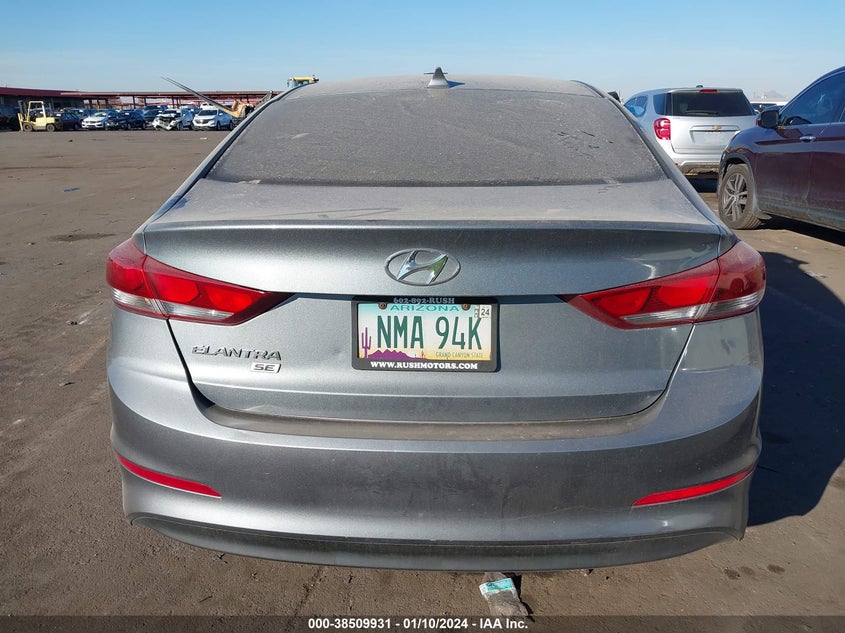 VIN KMHD74LF6HU113309 2017 HYUNDAI ELANTRA SE