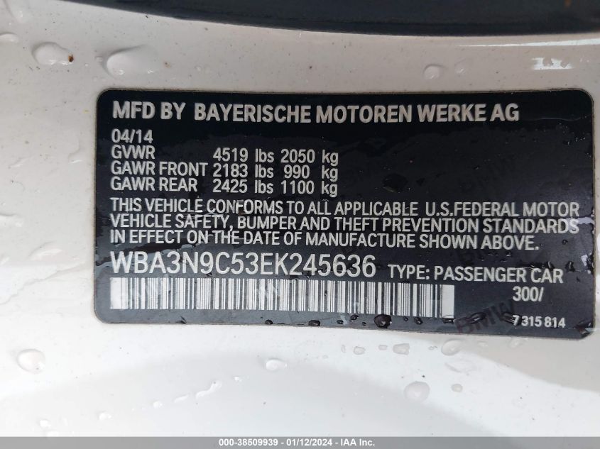 2014 BMW 428I XDRIVE - WBA3N9C53EK245636