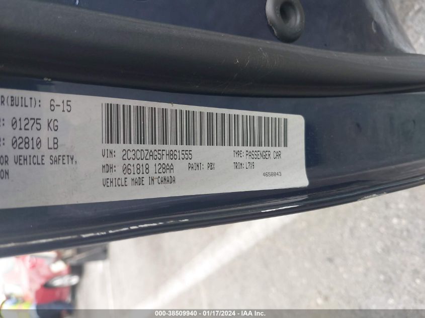 2015 DODGE CHALLENGER SXT OR R/T - 2C3CDZAG5FH861555