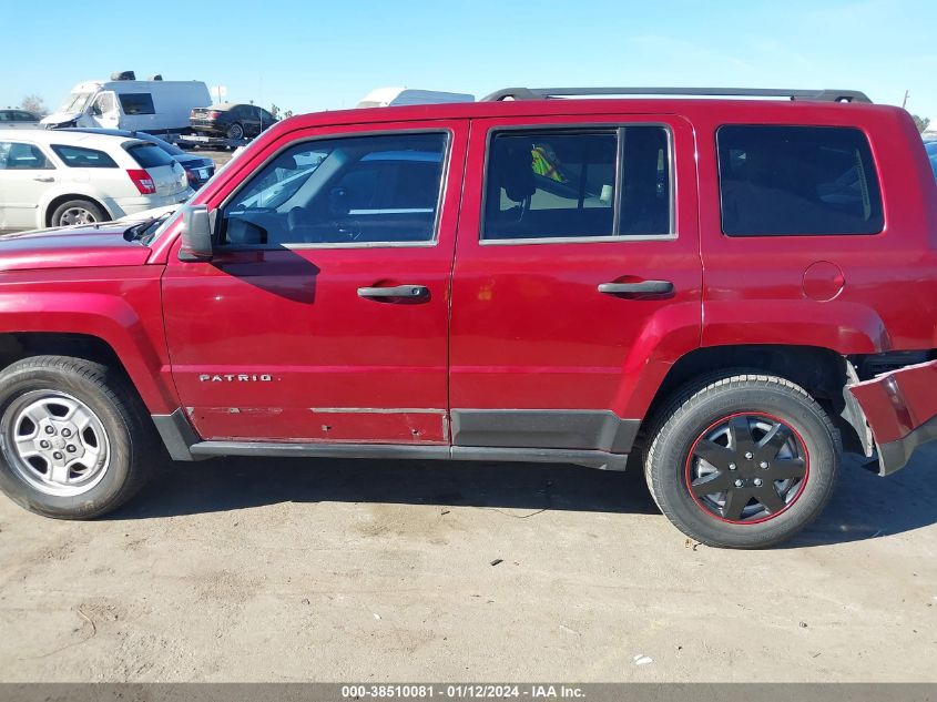 2014 JEEP PATRIOT SPORT - 1C4NJPBA4ED618858