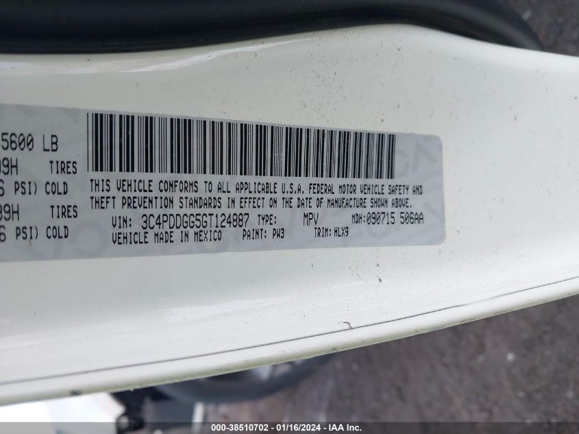 2016 DODGE JOURNEY CROSSROAD PLUS - 3C4PDDGG5GT124887