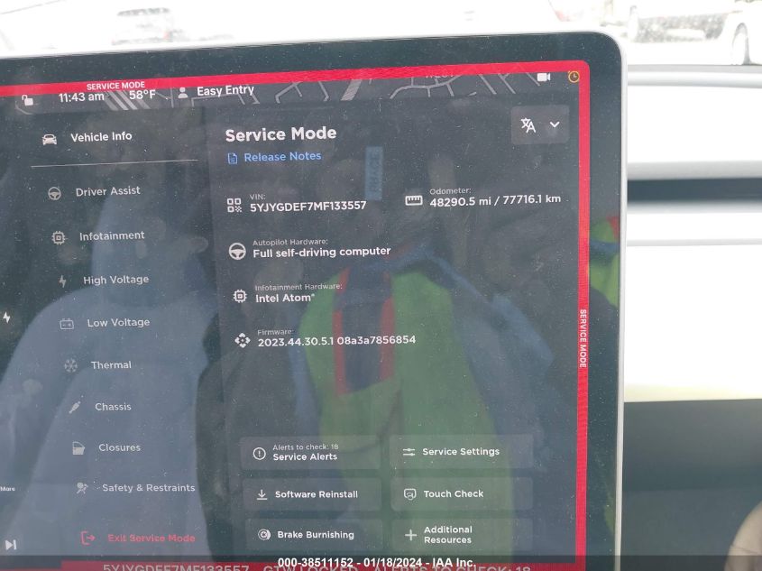 2021 TESLA MODEL Y PERFORMANCE DUAL MOTOR ALL-WHEEL DRIVE - 5YJYGDEF7MF133557