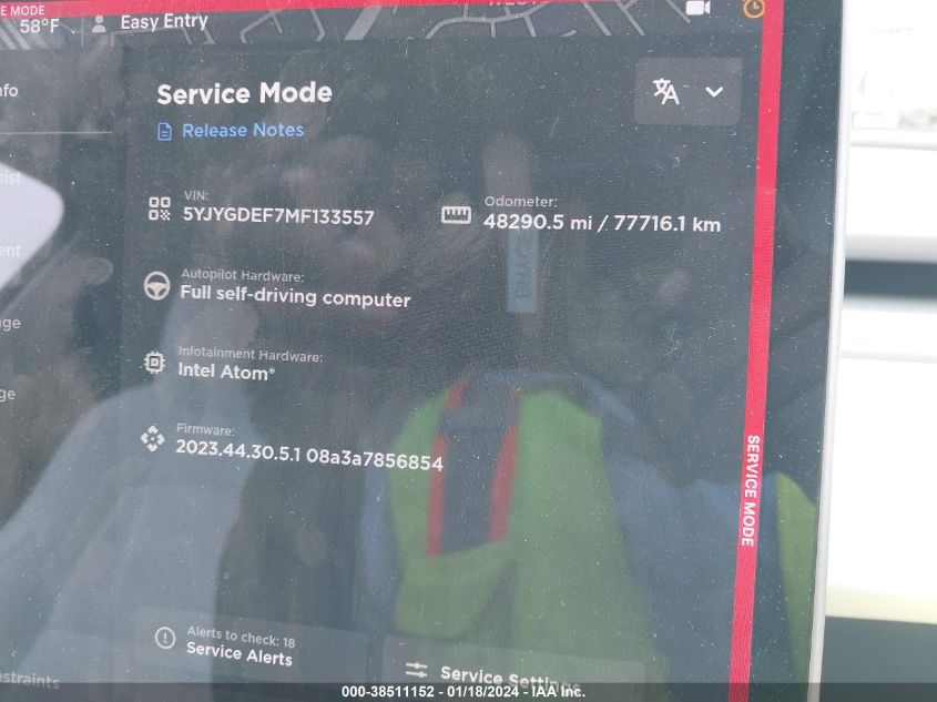 2021 TESLA MODEL Y PERFORMANCE DUAL MOTOR ALL-WHEEL DRIVE - 5YJYGDEF7MF133557