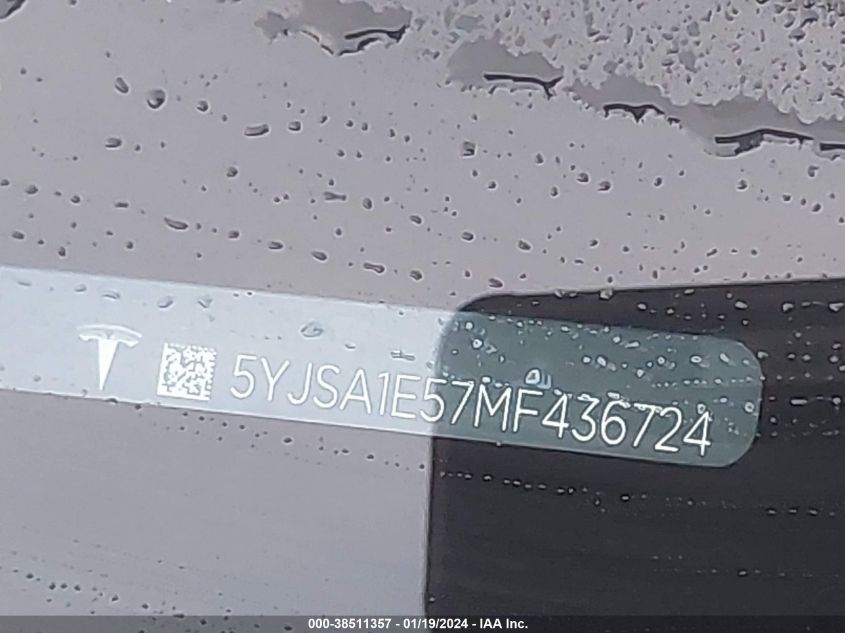 2021 TESLA MODEL S - 5YJSA1E57MF436724