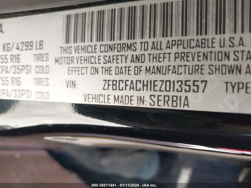 2014 FIAT 500L LOUNGE - ZFBCFACH1EZ013557