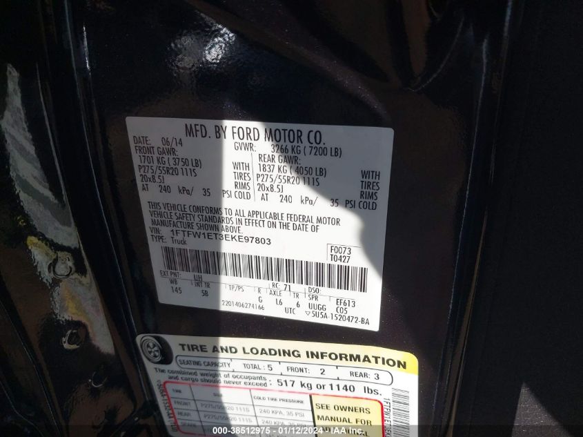 2014 FORD F-150 FX4 - 1FTFW1ET3EKE97803