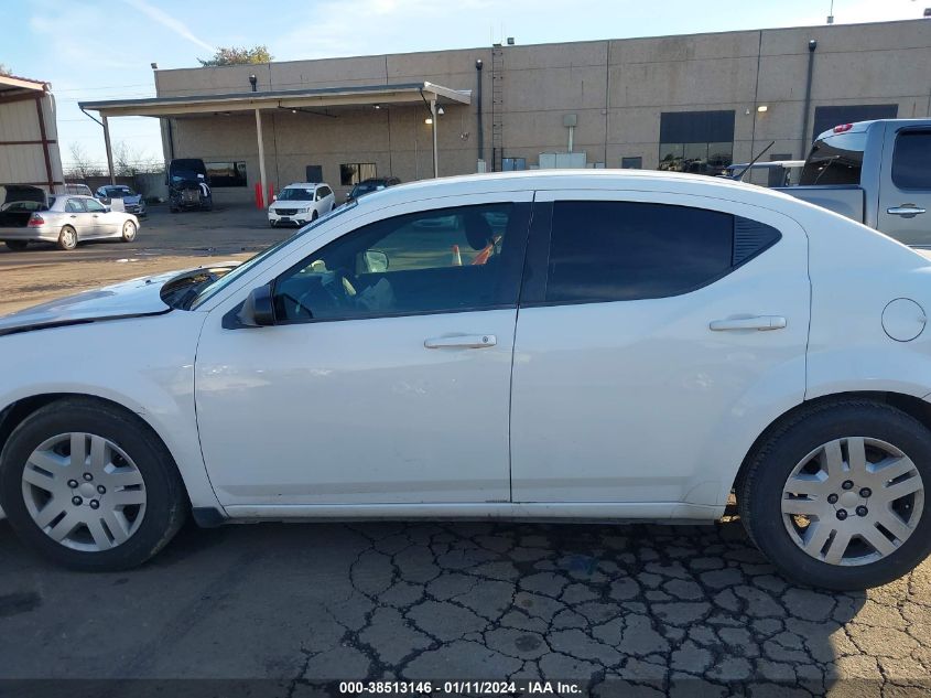 2013 DODGE AVENGER SE - 1C3CDZAB6DN567106